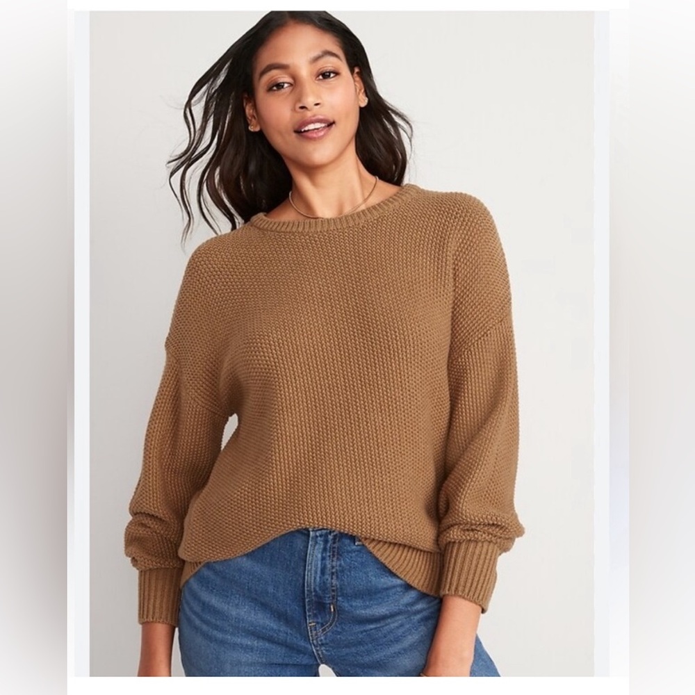 Womens Cotton Old Navy Sweater Camel color